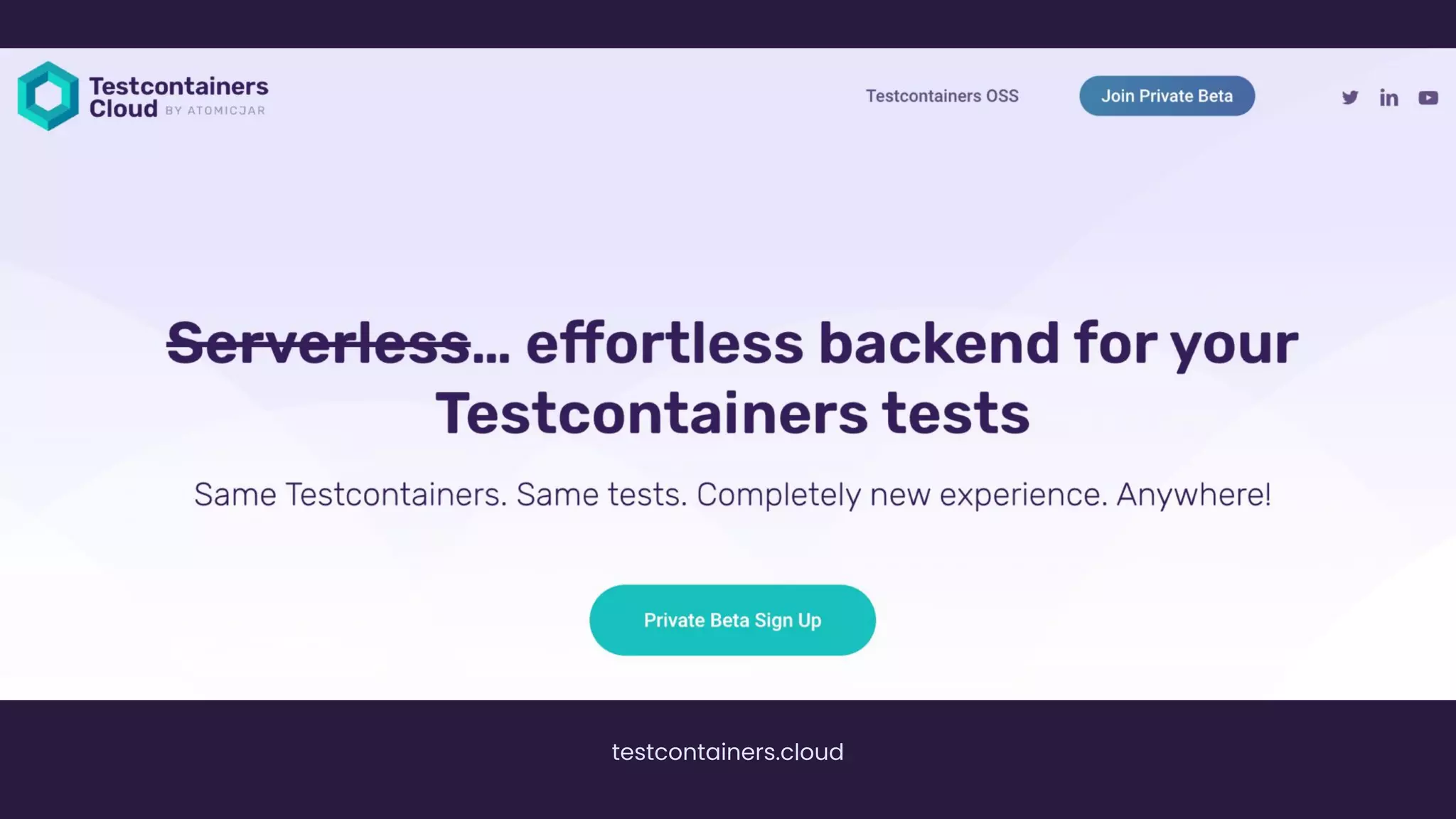 TC - cloud
testcontainers.cloud
 
