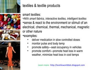 Introduction of textiles | PPT