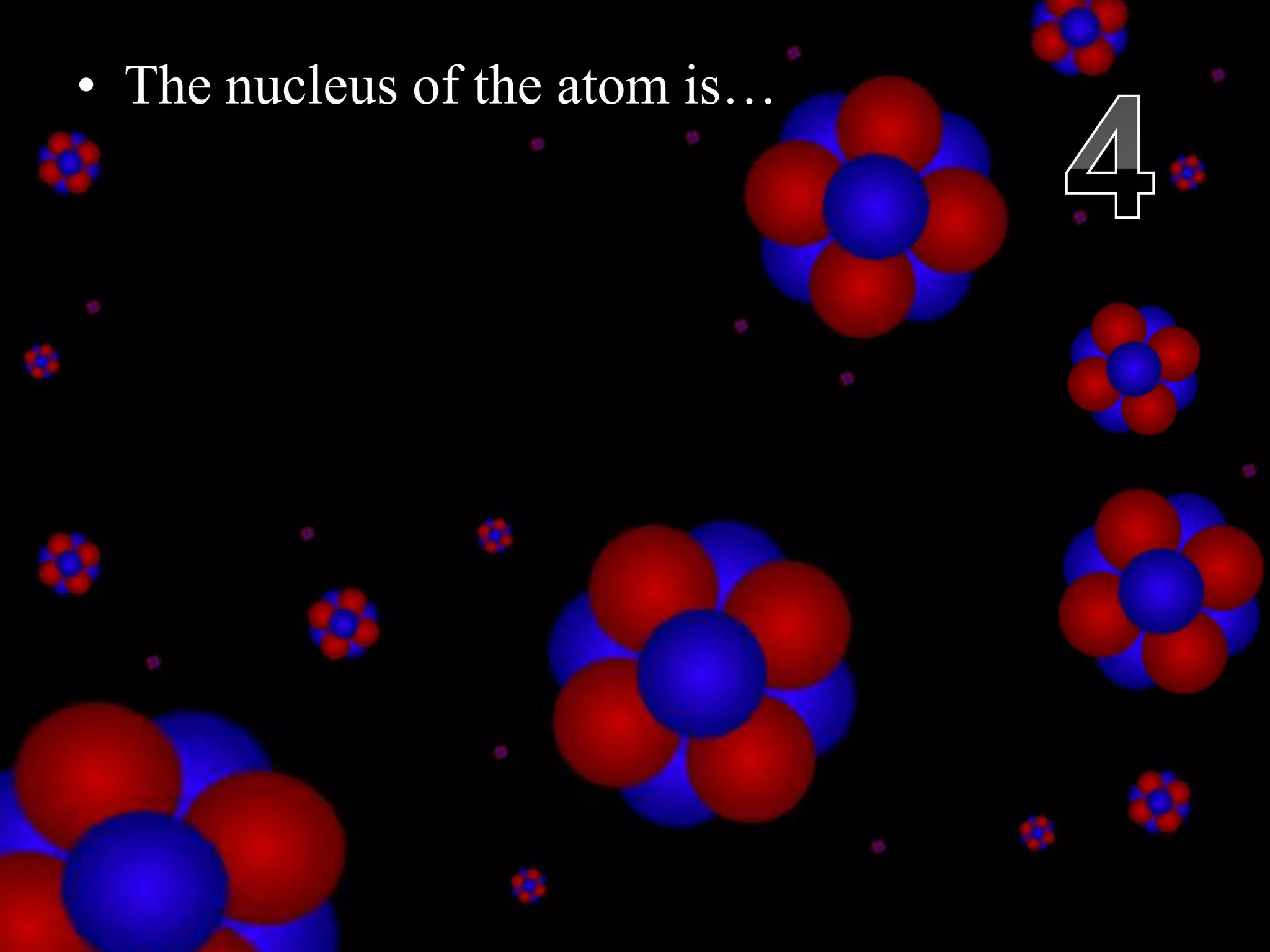 • The nucleus of the atom is…
Copyright © 2010 Ryan P. Murphy
 