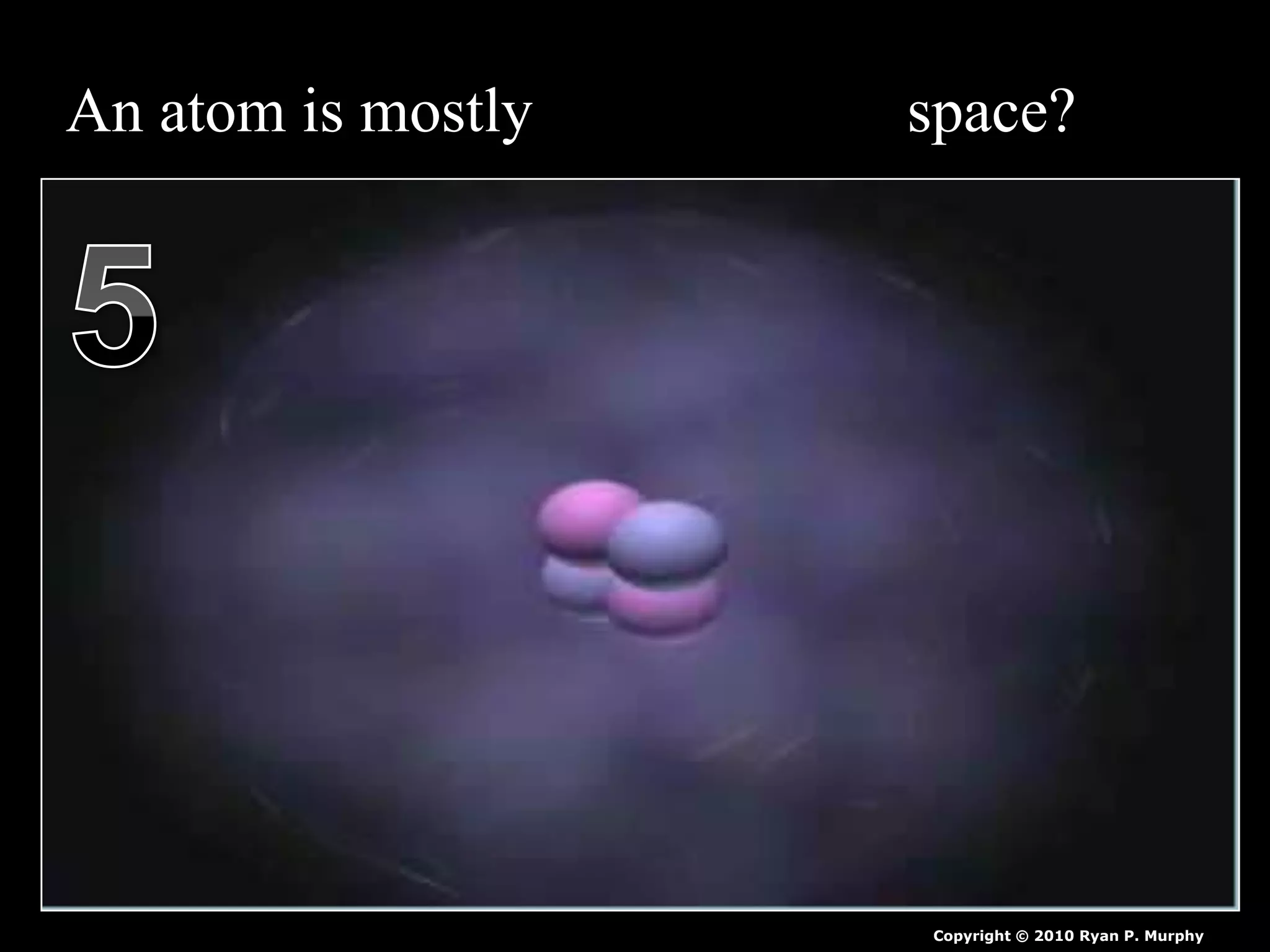 An atom is mostly empty space?
Copyright © 2010 Ryan P. Murphy
 
