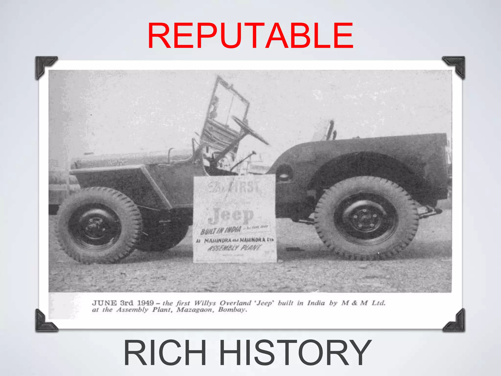 REPUTABLERICH HISTORY