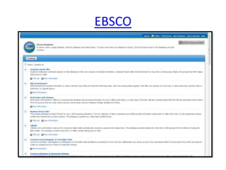 EBSCO
 