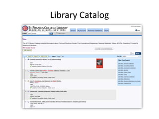 Library Catalog
 