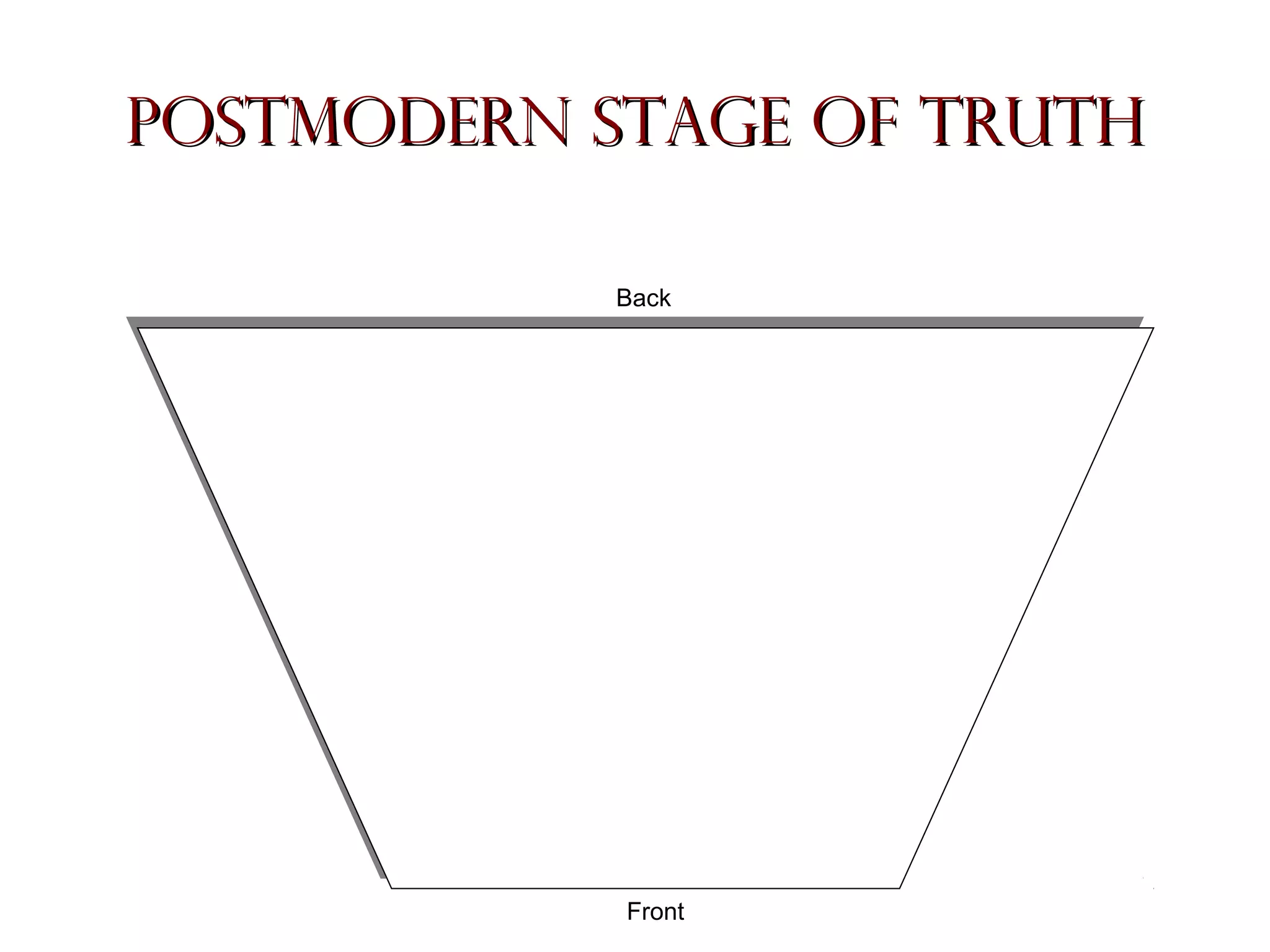 Postmodern Stage of Truth
Back

Front

 