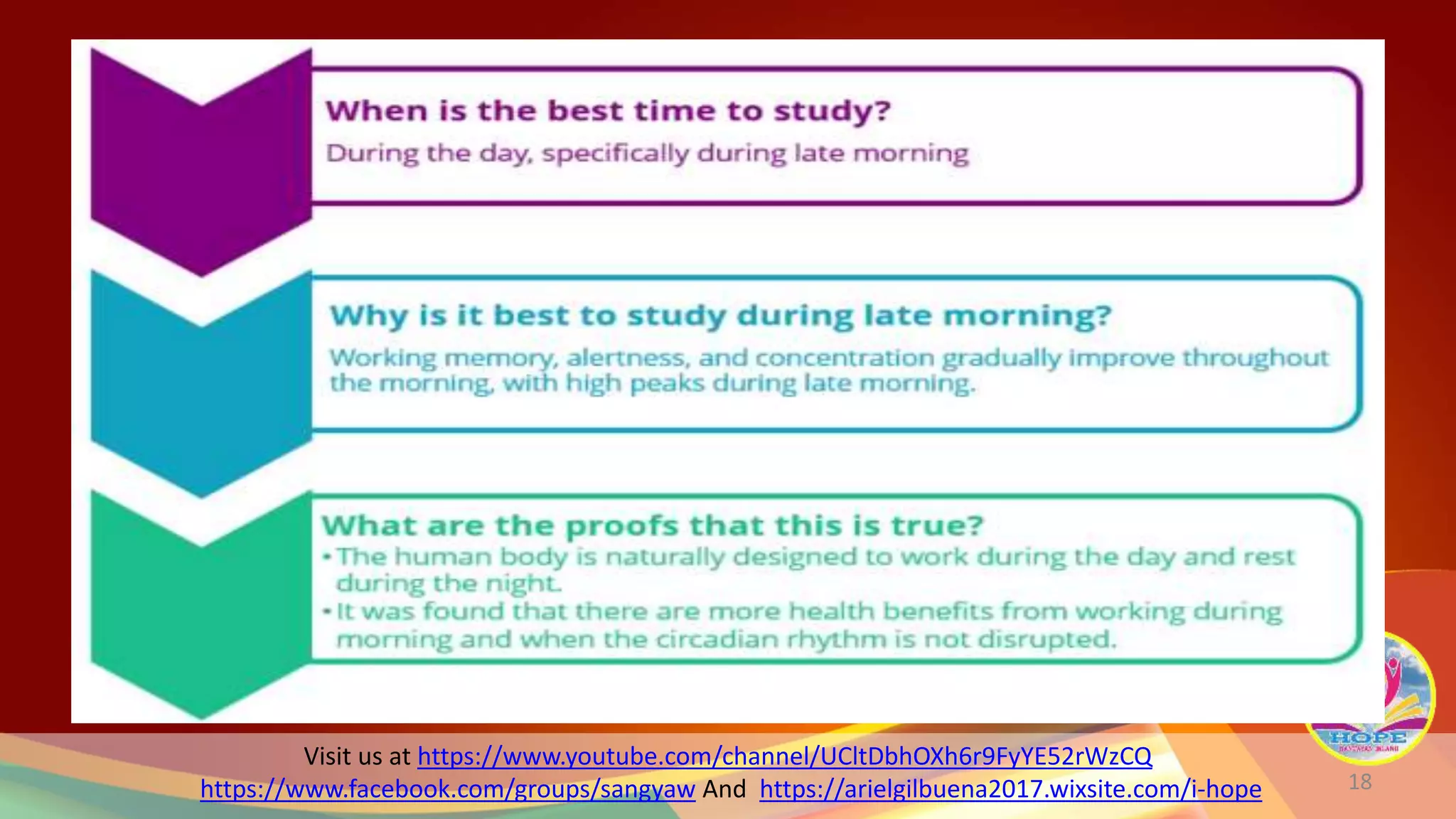 Visit us at https://www.youtube.com/channel/UCltDbhOXh6r9FyYE52rWzCQ
https://www.facebook.com/groups/sangyaw And https://arielgilbuena2017.wixsite.com/i-hope 18
 