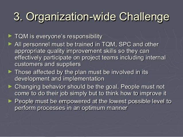 an introduction to the total quality management Learn about total quality management in this topic from the free management library. an introduction to the total quality management Learn about total quality management in this topic from the free management library.