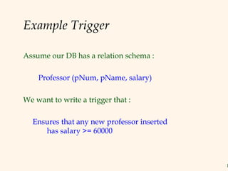 Intro to trigger and constraint | PPT