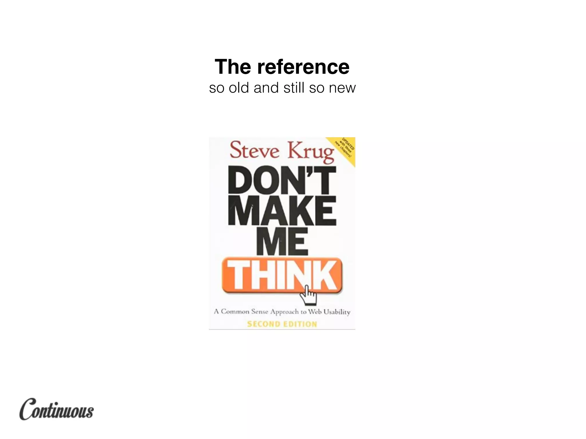 The reference
so old and still so new
 