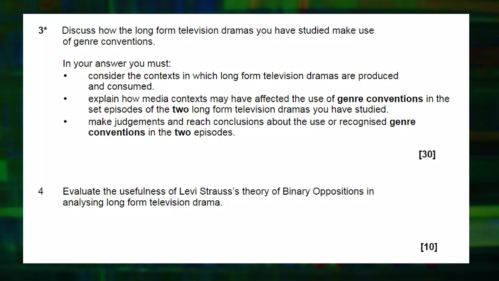 Introduction to Long Form TV Drama PPT