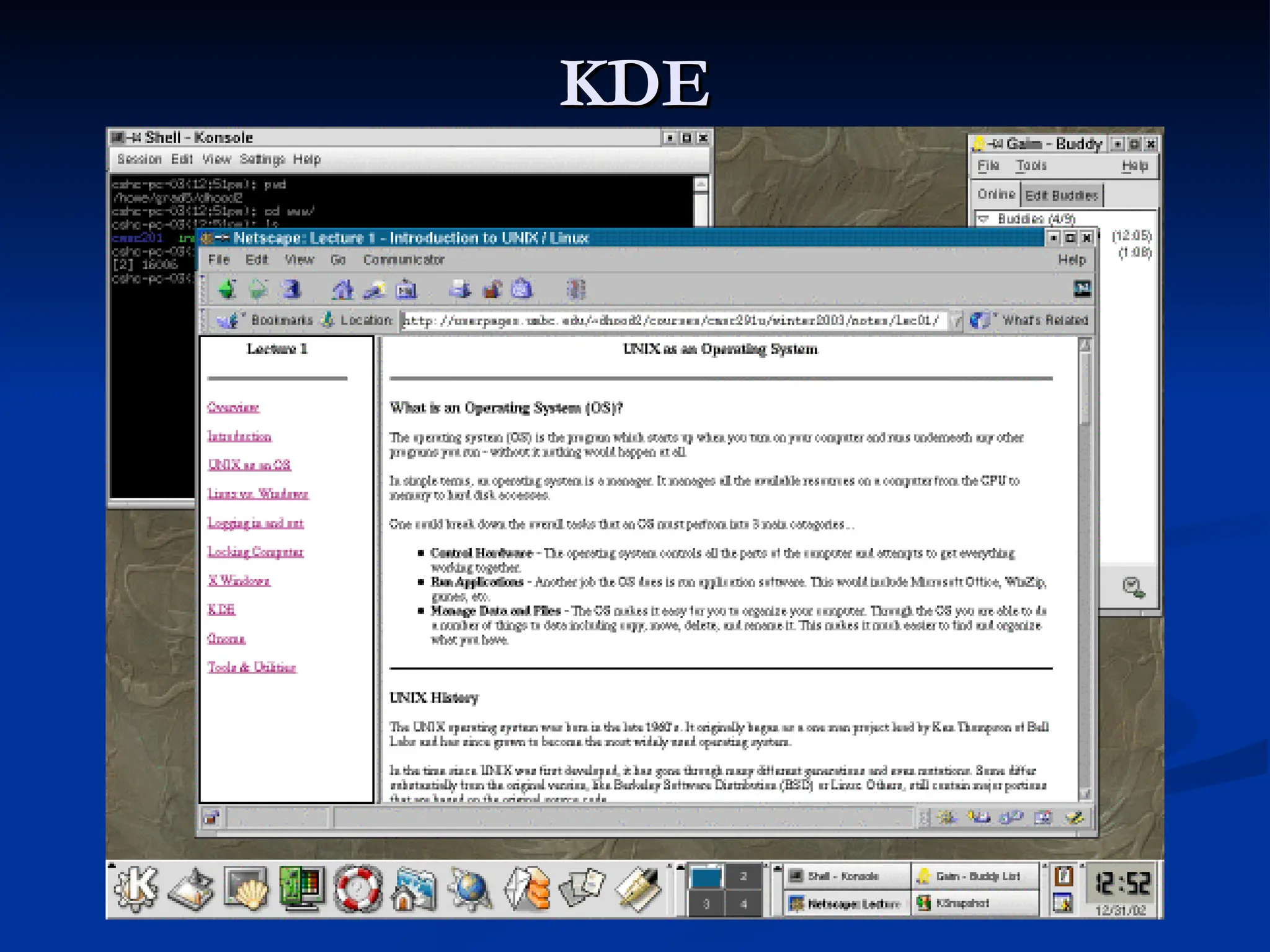 KDE
KDE
 