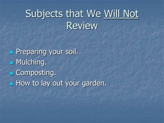 Intro To Urban Vegetables V.2