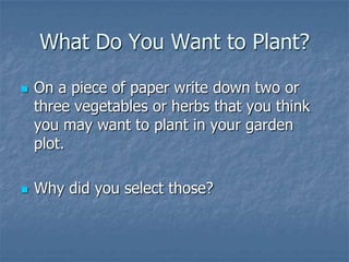 Intro To Urban Vegetables V.2