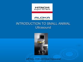 INTRODUCTION TO SMALL ANIMALINTRODUCTION TO SMALL ANIMAL
UltrasoundUltrasound
Jeff King, DVM and Edgar Elguezabal
 