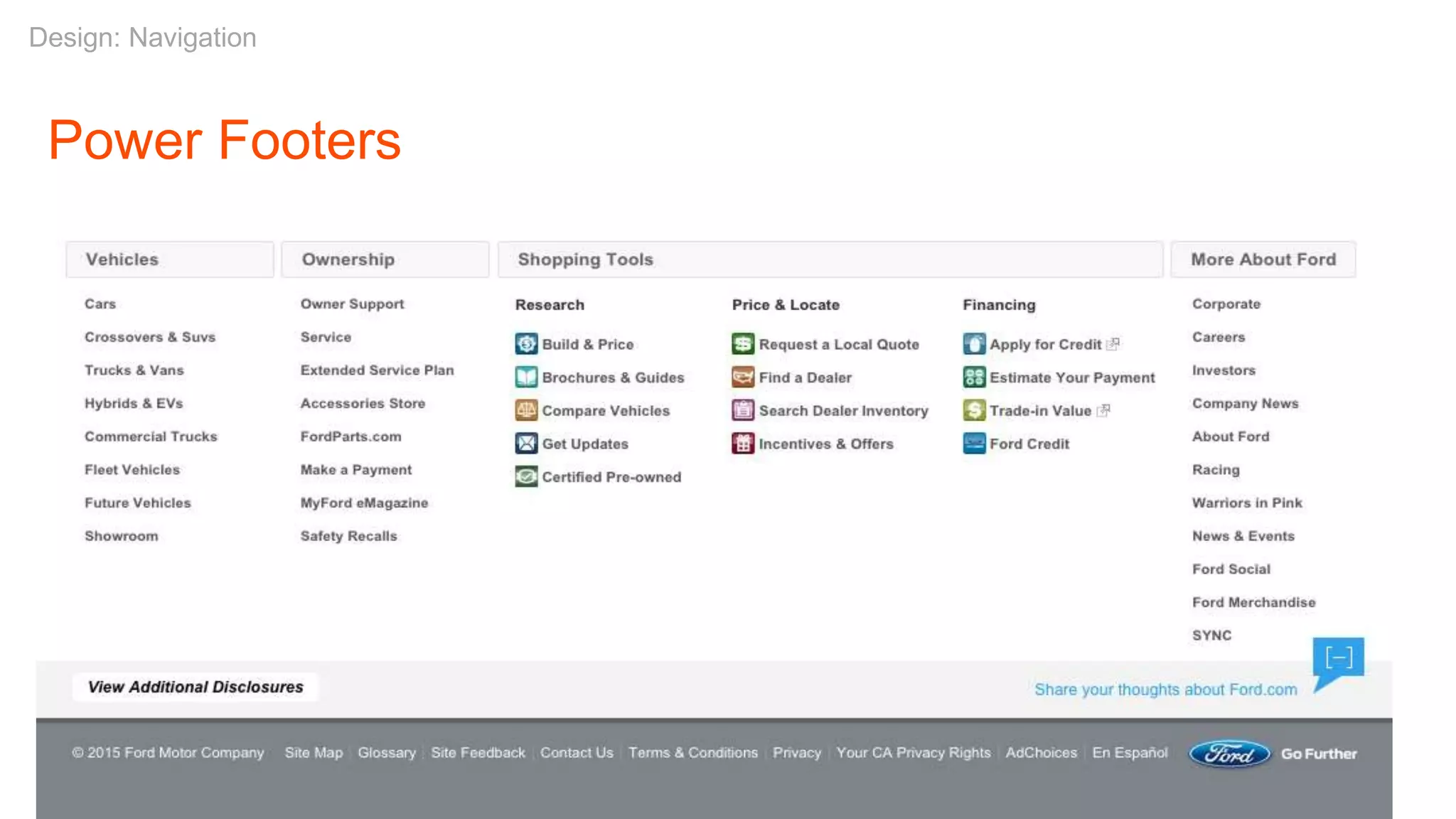 Power Footers
Design: Navigation
 