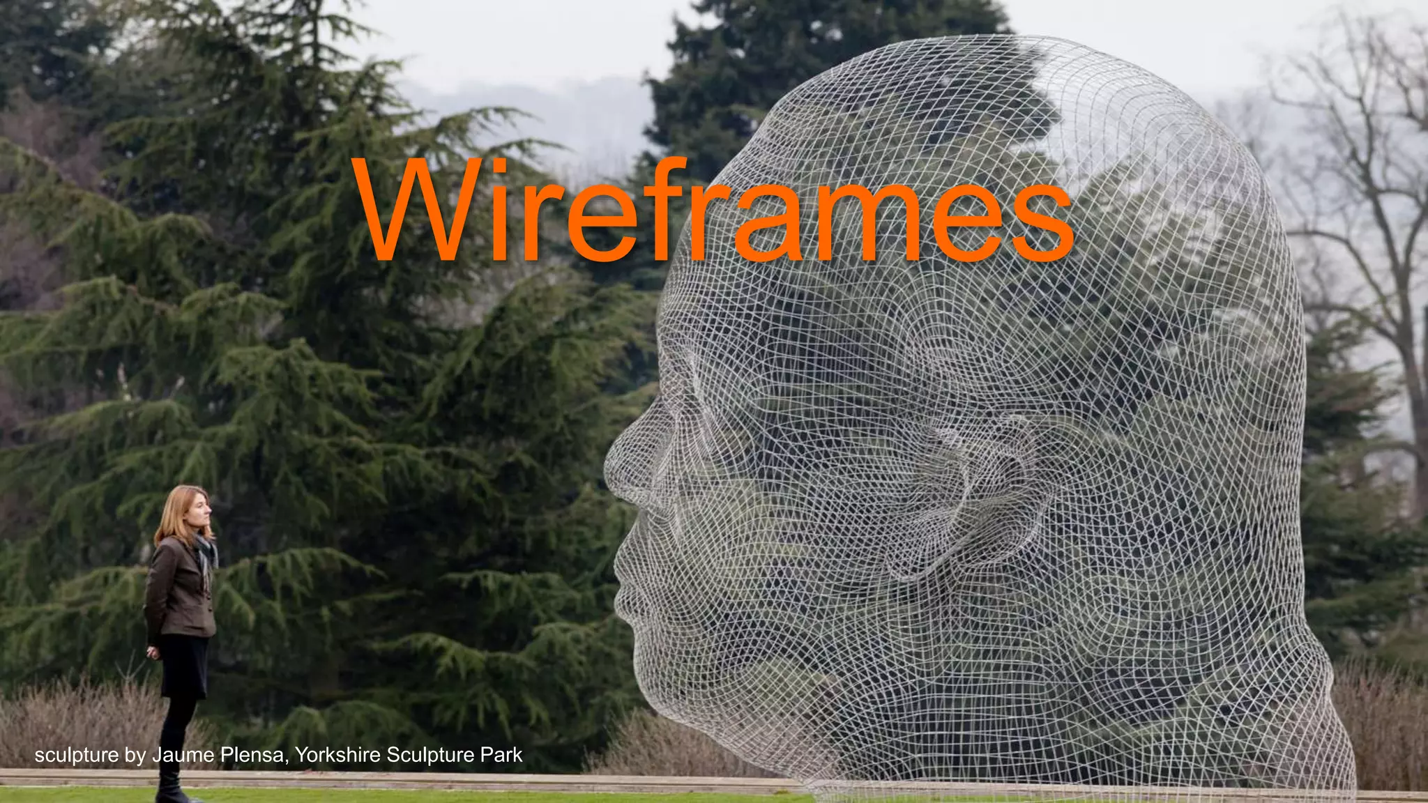 Wireframes
sculpture by Jaume Plensa, Yorkshire Sculpture Park
 