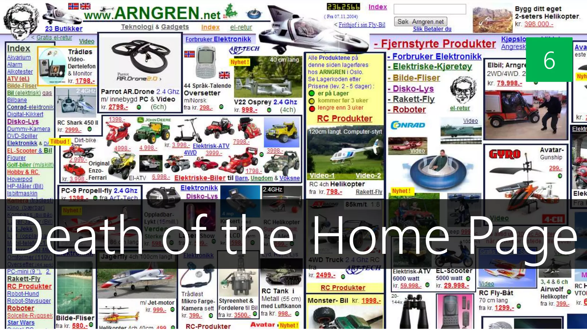 Death of the Home Page
6
 