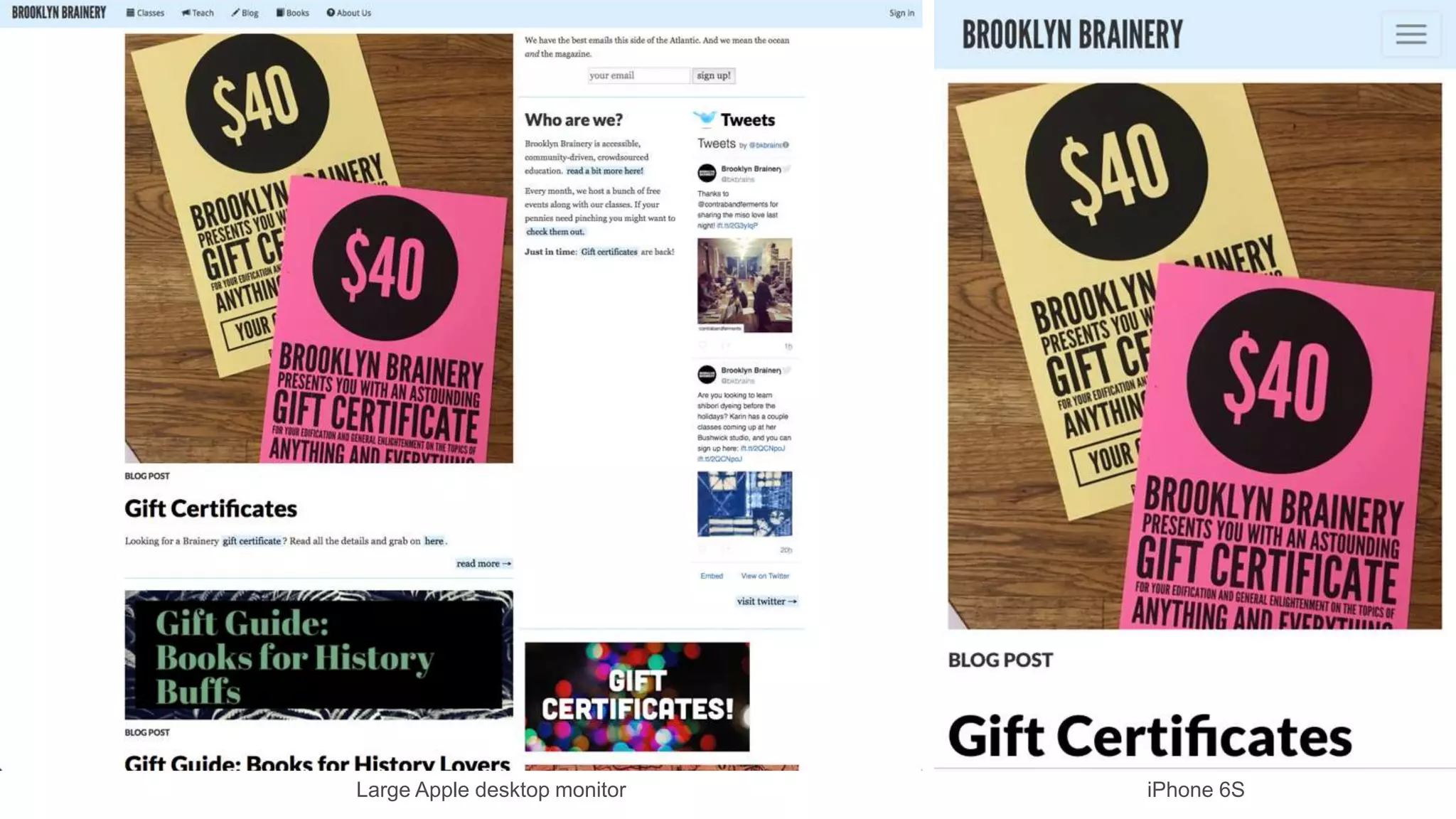 Large Apple desktop monitor iPhone 6S
 