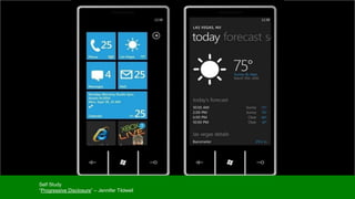 Self Study
“Progressive Disclosure” – Jennifer Tildwell
 