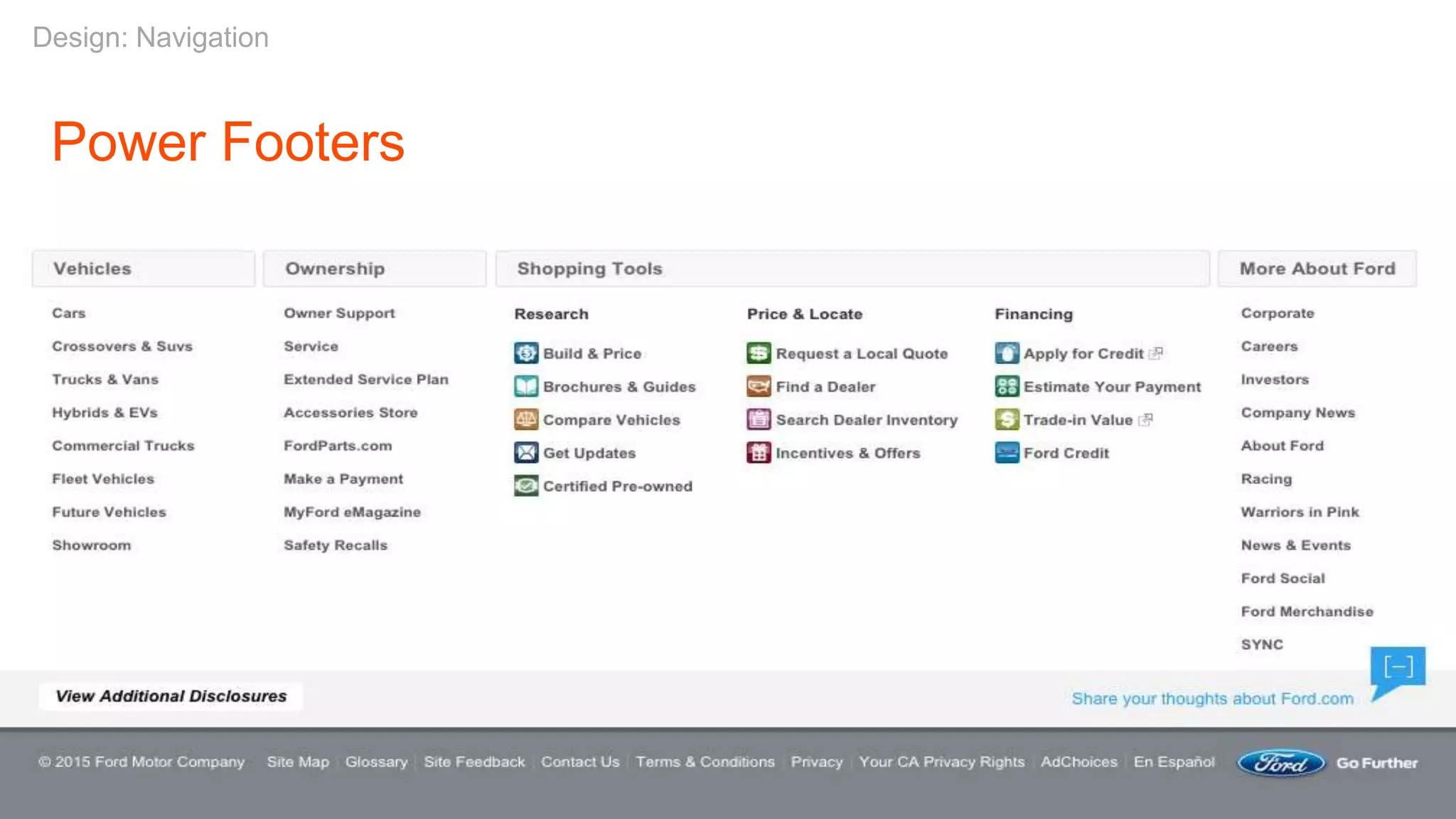 Power Footers
Design: Navigation
 