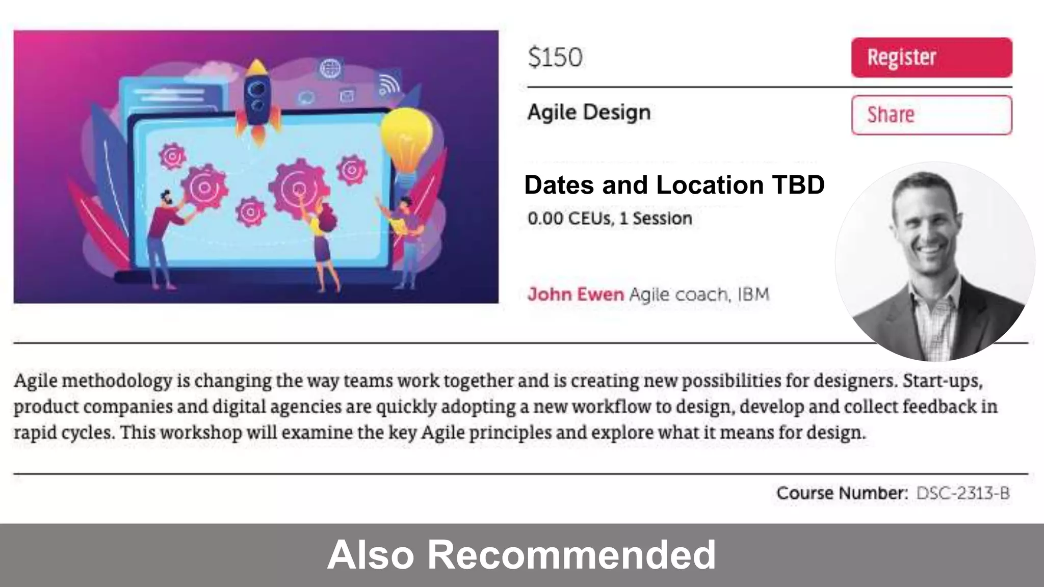 Also Recommended
Dates and Location TBD
 