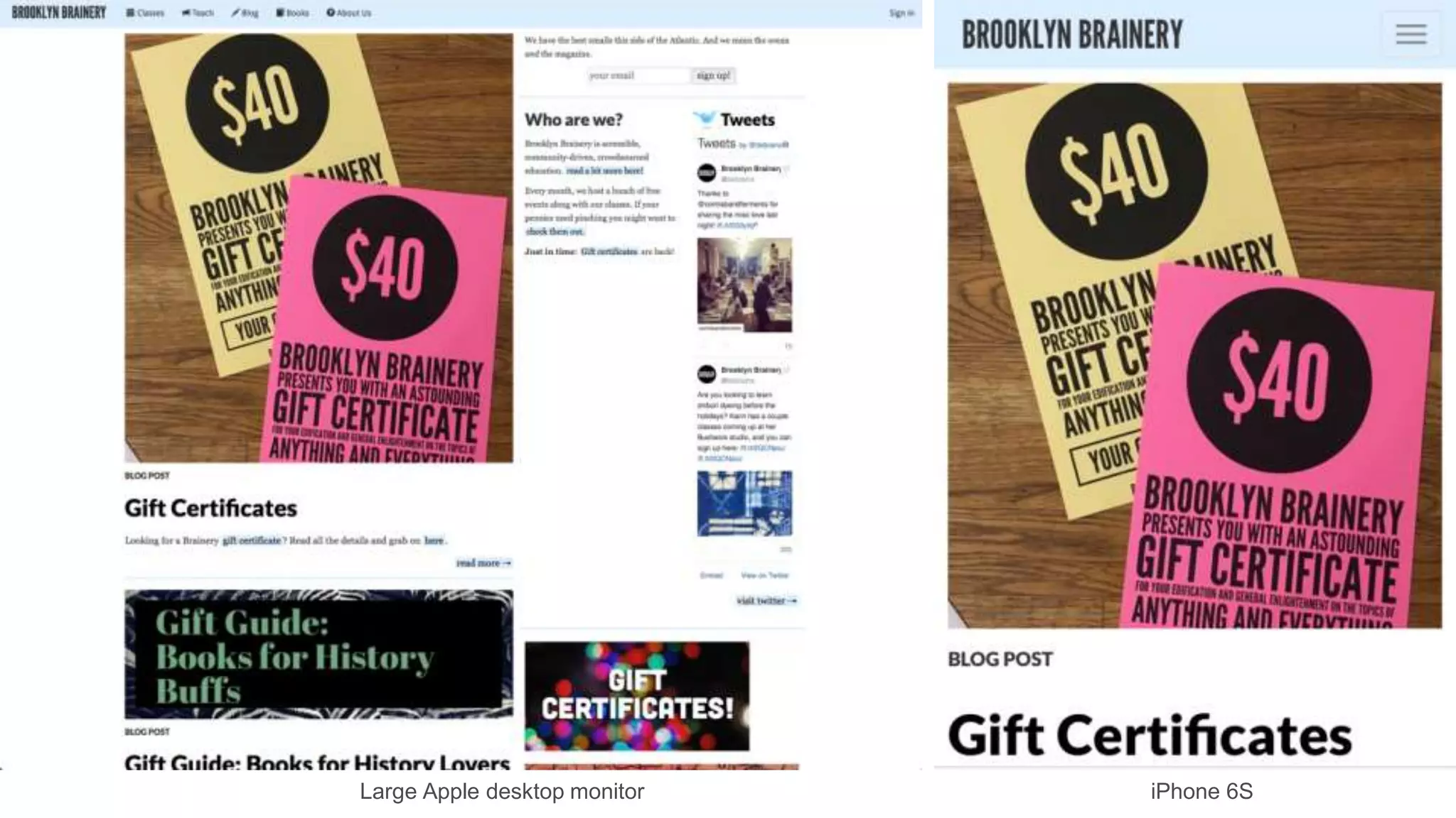 Large Apple desktop monitor iPhone 6S
 