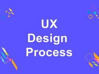 UX
Design
Process
 