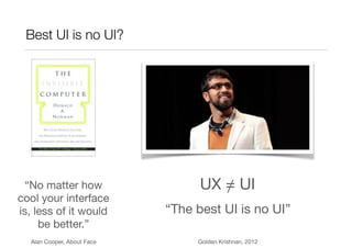 Persuasion & Seduction: Two Gurus 
Stephen P Anderson 
Sebastian Deterding 
www.codingconduct.cc www.codepainter.com 
Source: Sebastian Deterding, Persuasive Design 
http://www.slideshare.net/dings/persuasive-web-design-how-to-separate- 
users-from-their-bad-behaviours 
Source: Stephen P Anderson, The Art & Science of Seductive Interactions 
http://www.slideshare.net/stephenpa/the-art-science-of-seductive-interactions? 
qid=da941c24-d268-4b6b-b2cf-87a511920318&v=default&b=&from_search=1 
 