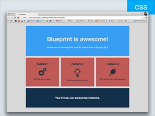 CSS

.bottom {!
color: #D7E0E6;!
background-color: #092F4B;!
margin: 15px 0 0 0;!
padding: 50px;!
text-align: center;!
margin: 15px 0 30px 0;!
}

 