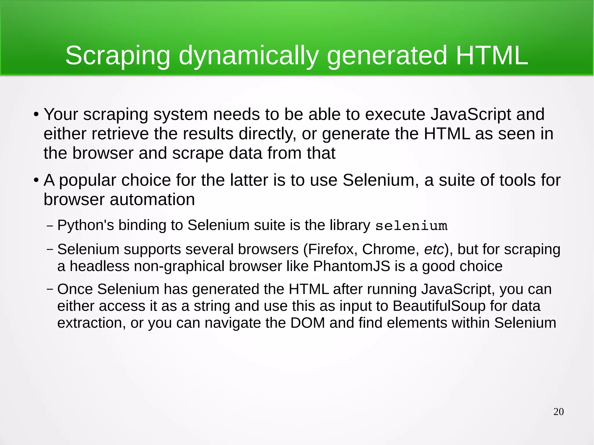 Intro to web scraping with Python | PPT