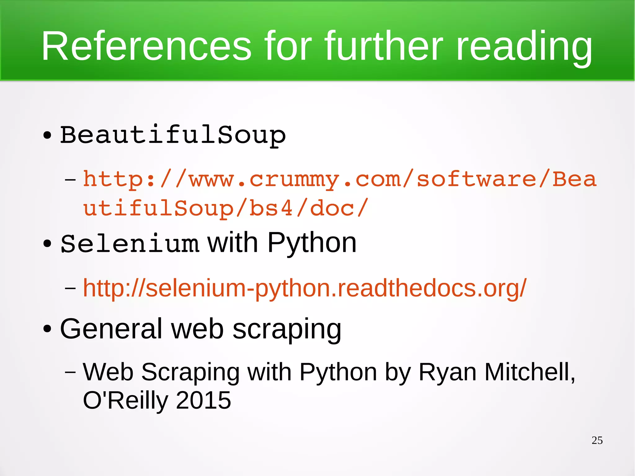 Intro to web scraping with Python | PPT