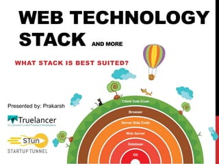 WEB TECHNOLOGY
STACK AND MORE
WHAT STACK IS BEST SUITED?
Presented by: Prakarsh
 