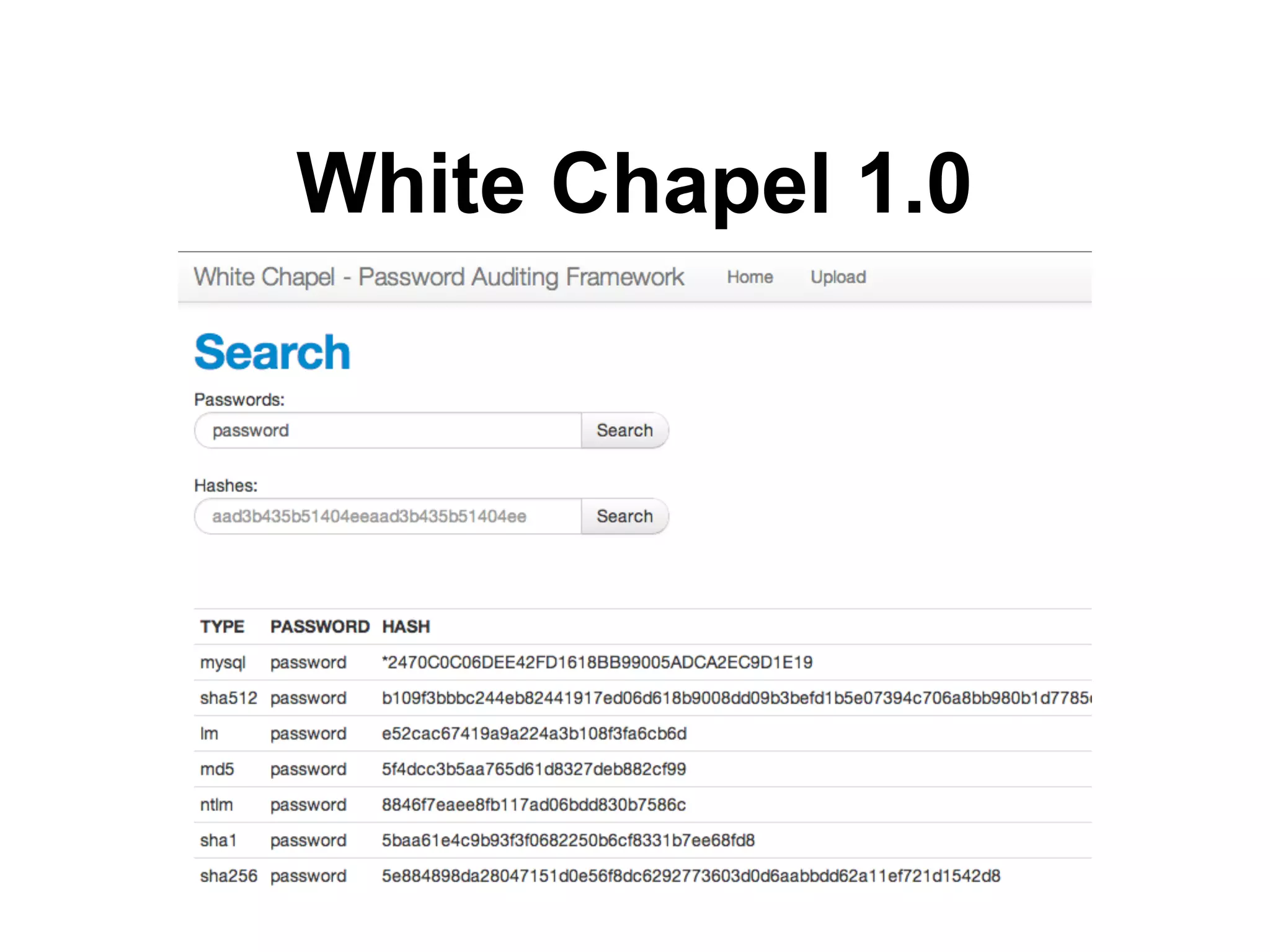 White Chapel 1.0
 