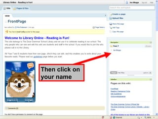 Then click on your name