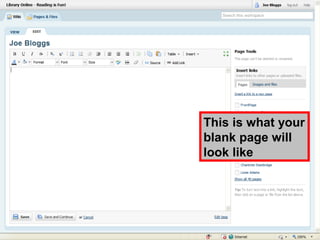 This is what your
blank page will
look like
 