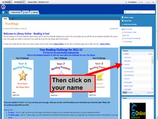 Then click on
your name
 