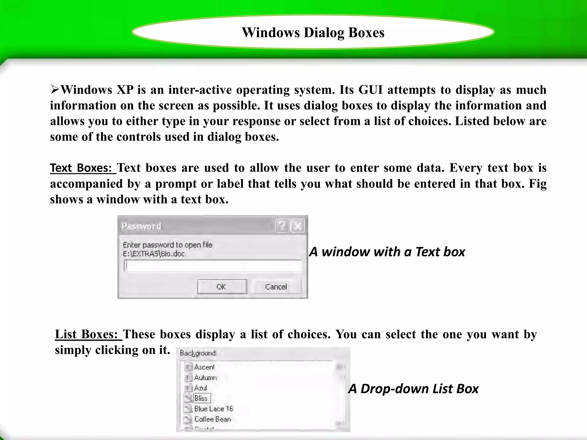 Windows Dialog Boxes - R.D.Sivakumar | PPT