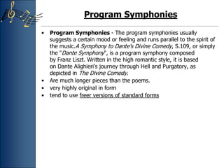 Program Symphony Franz Liszt contribution to the world of Music | PPT