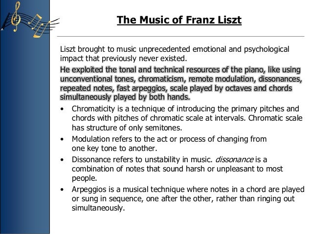 franz liszt contribution to the world of music liszt famous works