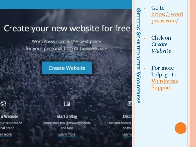 Create a (free) Wordpress Site