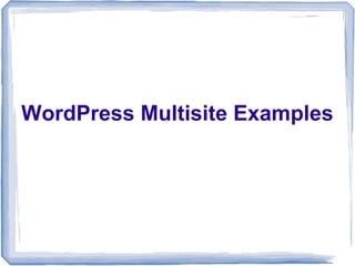 WordPress Multisite Examples
 