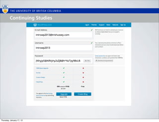 Thursday, January 17, 13
 