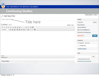 Title here




Thursday, January 17, 13
 