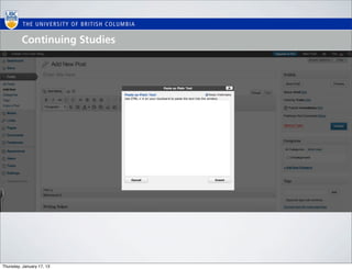 Thursday, January 17, 13
 