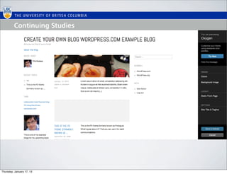 Thursday, January 17, 13
 