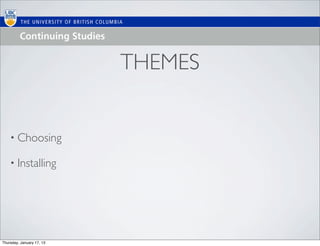 THEMES


    • Choosing

    • Installing




Thursday, January 17, 13
 