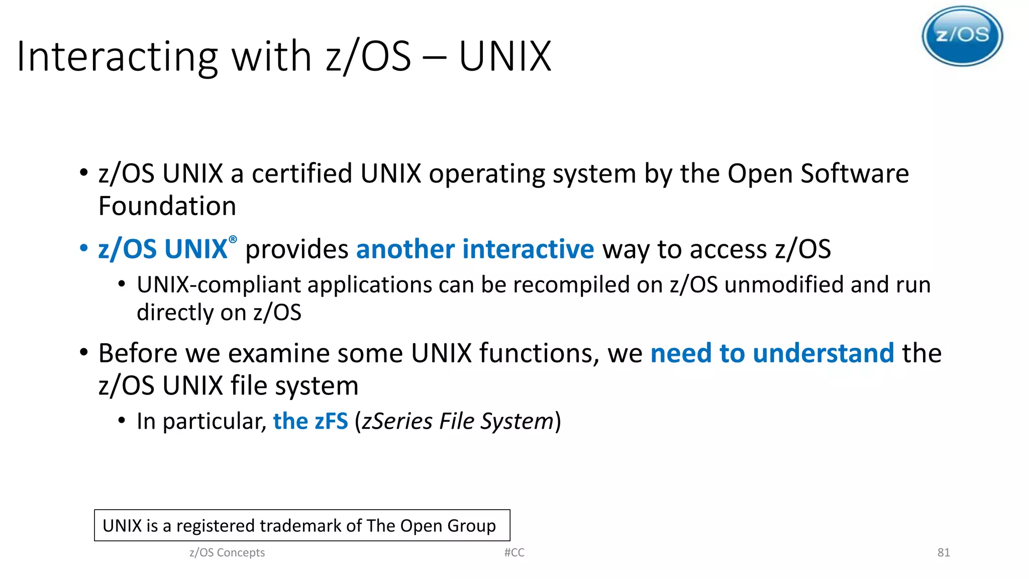 Introduction to z/OS | PDF