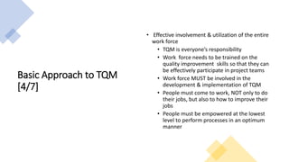 Introduction to Total Quality Management[TQM] | PDF
