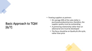 Introduction to Total Quality Management[TQM] | PDF