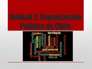 Unidad 2: Organización
Política de Chile
Presentación de la Unidad
 