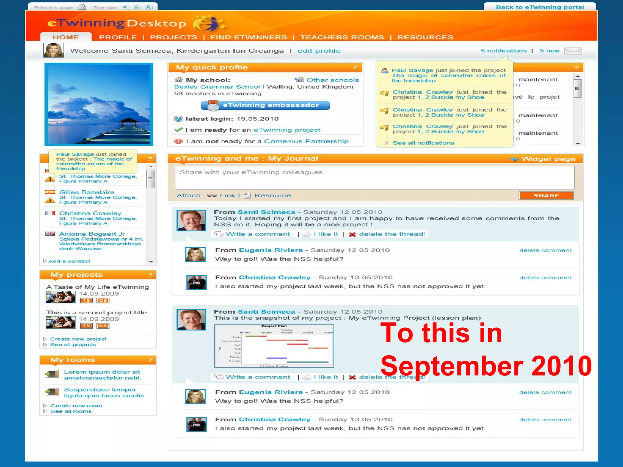 To this in September 2010 